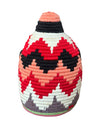 Berber Basket - black, pink & red