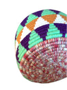Berber Basket - cognac, sage green & purple