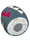 Berber Basket - teal, off white & pink