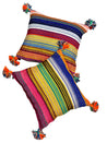 Pompom Striped Blanket Cushions - Doublesided