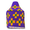 Berber Basket - purple, yellow & green