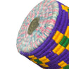 Berber Basket - purple, yellow & green