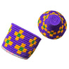 Berber Basket - purple, yellow & green