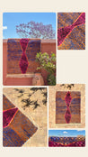Small Boujad Rug | pink-purple-orange