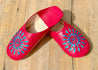 Moroccan Babouche Slippers - BURGUNDY | BLUE