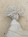 White & Gold Striped Cushions - Doublesided