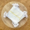 White & Gold Striped Cushions - Doublesided