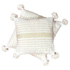 White & Gold Striped Cushions - Doublesided