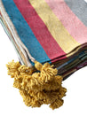 Multicolor Striped Cotton PLACEMATS with TASSELS