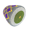 Berber Basket - blue | yellow | grey