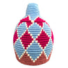 Berber Basket - blue | fuchsia | white