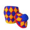 Berber Basket - blue | yellow | pink