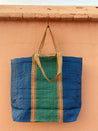 Colorful Recycled Woven Shopper with Double Handle