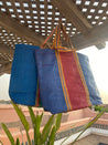 Colorful Recycled Woven Shopper with Double Handle