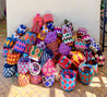 Berber Baskets - green & red