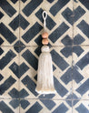 Cotton Tassels with Wooden Beads