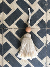 Cotton Tassels with Wooden Beads