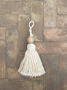 Cotton Tassels with Wooden Beads