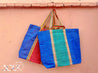 Colorful Recycled Woven Shopper with Double Handle