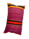 Striped Kilim Cushions - Purple | Orange | Black 60/40
