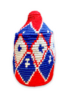 Berber Basket - red & blue