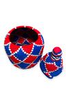 Berber Basket - red & blue