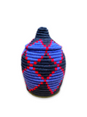 Berber Basket - red & blue