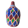 Berber Basket - burgundy, blue, green & orange