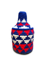 Berber Basket - red & blue