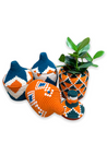 Berber Baskets - teal | cognac | white