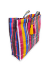 Colorful Recycled Woven Shopper L