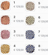 Colored Beni Ouarain Floor Cushions