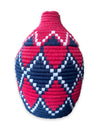 Berber Basket - dark blue | red | white