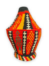 Vintage Berber Basket M - black | red | yellow