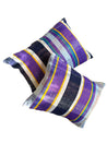Striped Hayk Cushions - purple & blue