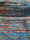Blue, Red & Green Boucherouite Rug
