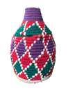 Berber Basket - burgundy | white | purple