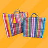 Colorful Recycled Woven Shopper L