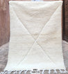 All White Beni Ouarain Rug 163/113