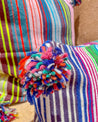 Pompom Striped Blanket Cushions - Doublesided