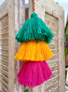 Triple colorful handmade tassels - escape exclusive